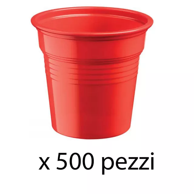 500 BICCHIERINI DOPLA COLORS Bicchieri di plastica caffè shot colore ROSSO  80ml EUR 7,90 - PicClick IT