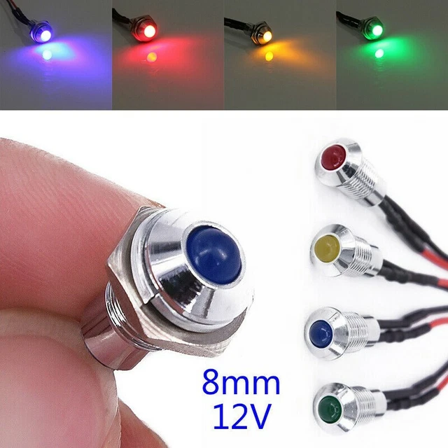 4pcs LED Clignotant Feux Accessoires Kit Dc 12V Set 5mmx7mm Pilote Panneau