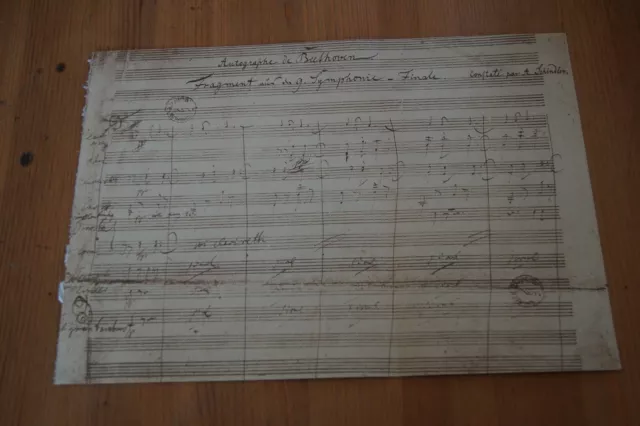 Beethoven Reproduction Des Annees 30 Fragment De La Ix Eme Symphonie