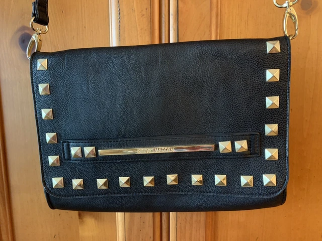 STEVE MADDEN BNECTURE Black CROSSBODY Clutch Shoulder BAG New