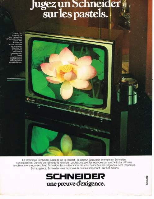 PUBLICITE ADVERTISING 045  1971  SCHNEIDER   téléviseur
