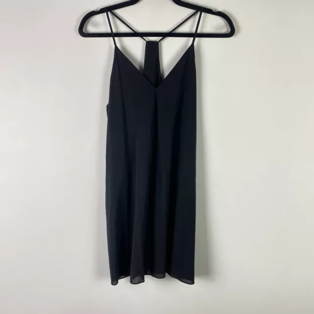 Alice and Olivia Fierra Racerback Slip Dress Black Size Extra Small XS