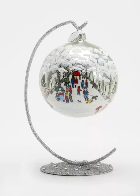 Michael Storrings Wintry Walk in the Park Holiday Ornament Brand New In Box