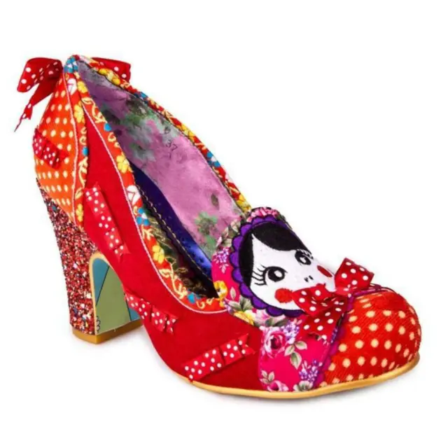 Matryoshka Memories Red Irregular Choice Shoes Russian Doll Heels