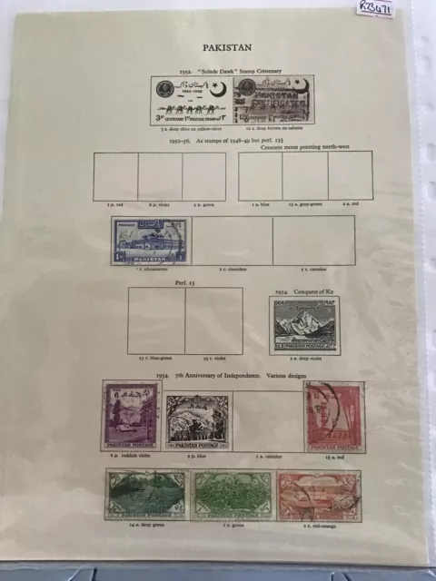 Pakistan 1952-1956 pagine album francobolli R23471 2