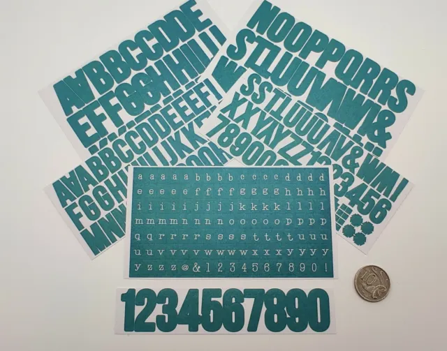 Alphabet Stickers Small to Medium Aqua - Scrapbooking NO 57