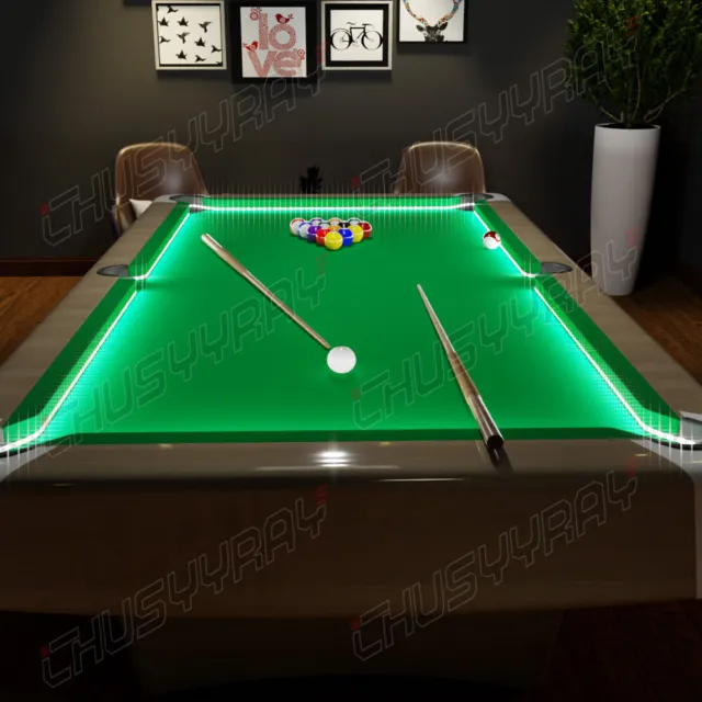 Bar Billiard Pool Table Bumper led RGB Color Changing lights Remote