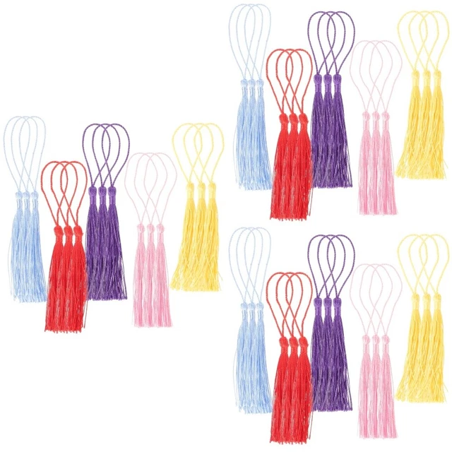 3 juegos de borlas portátiles mini borlas con bucles para marcadores Crafts