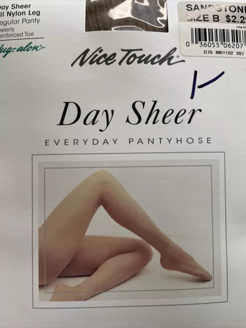 Sears Nice Touch Day Sheer Everyday Pantyhose Sandstone Size B NOS Hug-alon
