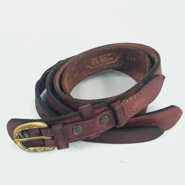 R.M. Williams Mens Real Cowhide Leather Belt Brown Size 86 / 34