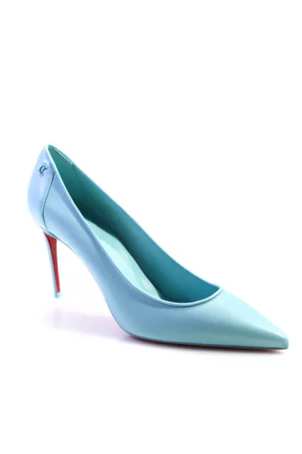 Christian Louboutin Womens Pointed Toe Sport Kate 85 Stiletto Pumps Blue Size 39