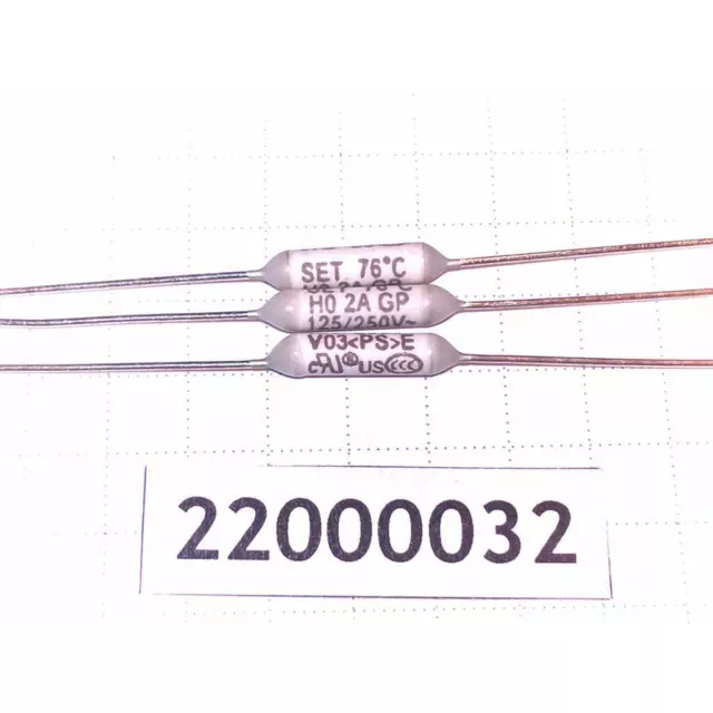 76C 2A 250V SET ATCO Thermal-Link thermal Cutoff Axial Fuse lot-5pcs