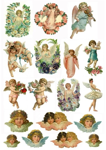 Produktbild von Wasserschiebebilder (4stuck 65x90mm Jedes) Wasserrutsche Abziehbild ~ Winterlandschaft Vintage Weihnachten ~ Waterslide Decals