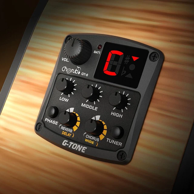 ACOUSTIC GUITAR PICKUPS 3band Equalizer Tuner Reverb Delay Chorus