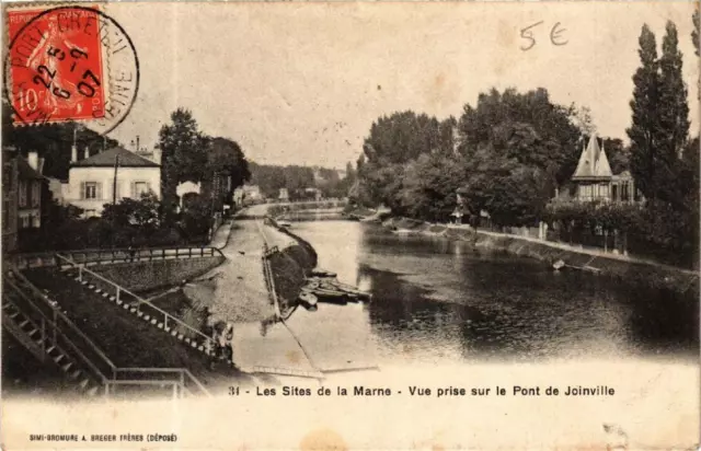 CPA Les Sites de la Marne Vue prise sur le Pont de JOINVILLE (600318)