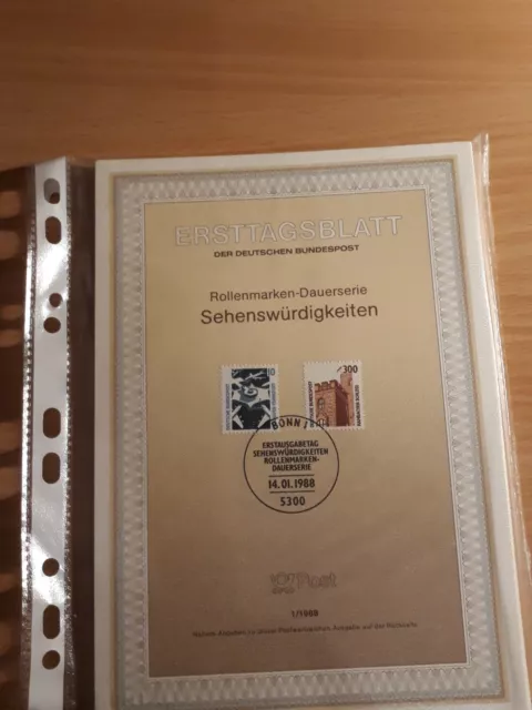 BRD ersttagsbätter etb fdc Mk kompletter Jahrgang Vollstempel  Post ESST  1988