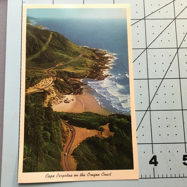 Vintage Cape Perpetua Highest Point On The Oregon Coast   Postcard -