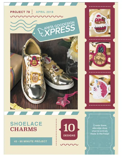 Anita Goodesign Machine Embroidery Pattern - Shoelace Charms