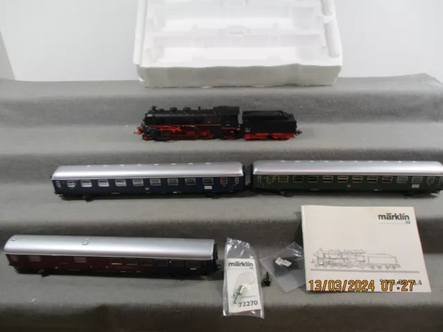 Märklin H0 Zugpackung Dampflok BR 18 466 /3 Personenwagen DB Digital o. OVP S77