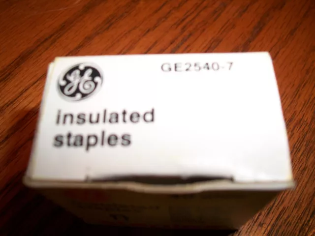 Vintage GE2540-7 Insulated Staples - White 40 count radio,phone Electric Wiring