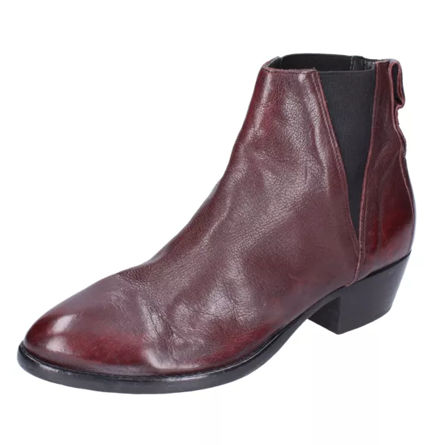 chaussures femme MOMA 37 EU bottines bordeaux cuir DG246