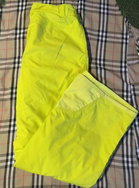 The NORTH FACE Hyvent Waterproof Ski Pants Neon Yellow Men’s Large Free Shipping
