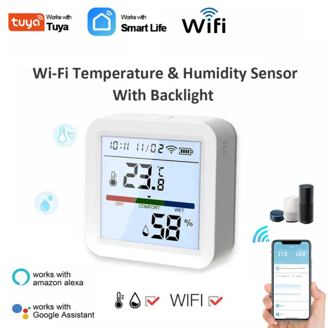 Tuya WiFi Smart Temperature Humidity Sensor Detector Hygrometer Thermometer kits