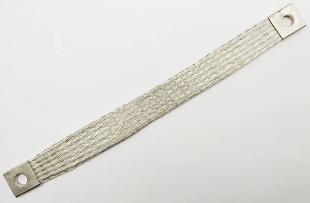 Moteur Cuivre Masse Bande- Étamé 240mm x19mm x2,5 Câble de Batterie Bande Terre