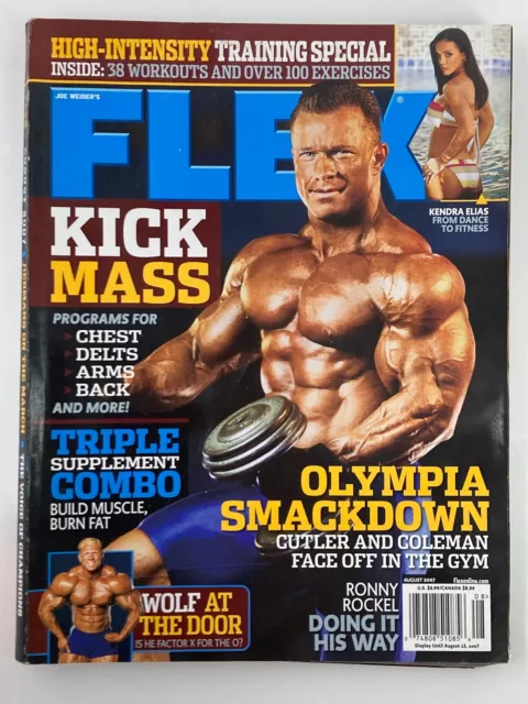 Flex Magazine August 2007 Vol 25 #6 Jay Cutler and Ronnie Coleman No Label