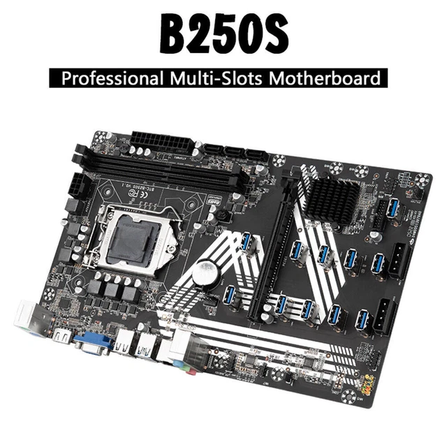 ETC Miner Motherboard PCIe X16 Graphics Card Slot Supports LGA1151 6/7/8 Gen,