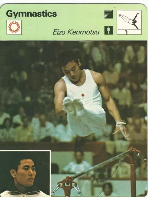 1977-79 Sportscaster Card, #102.04 Gymnastics, Eizo Kenmotsu, Japan