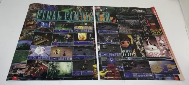 1997 Final Fantasy VII 7 PS1 Playstation 1 Vintage Print Ad/Poster Official Art