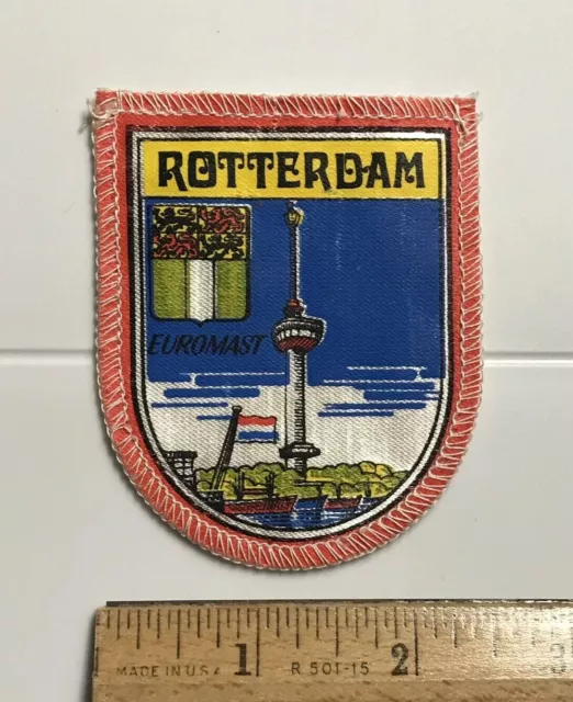 Rotterdam Euromast Tower Holland Netherlands Dutch Souvenir Badge Patch