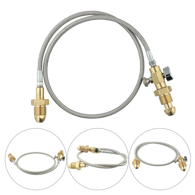 Tubo PCP Per Rifornimento Aria - Acciaio Inox, 4500 PSI, 91cm, Con Sgancio Rapido