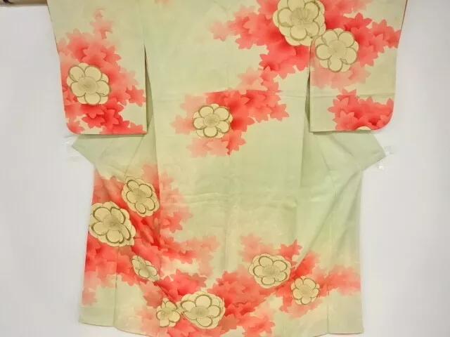 81586# Japanese Kimono / Antique Kimono / Embroidery / Ume Blossom