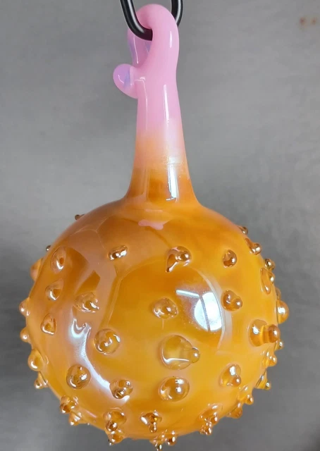 Hand Blown Glass Ornament Ball . Self Representing Artist (SRA) 2
