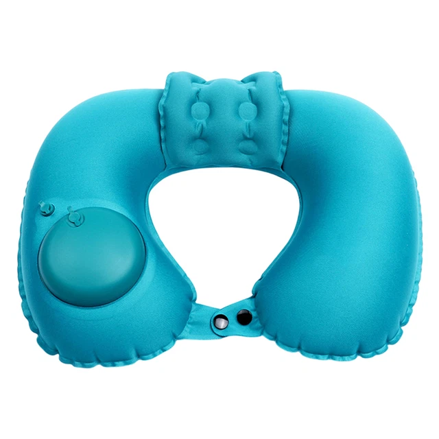 Air Inflatable Neck Support Pillow U Shape Comfort Cushion For Travel Car Flight