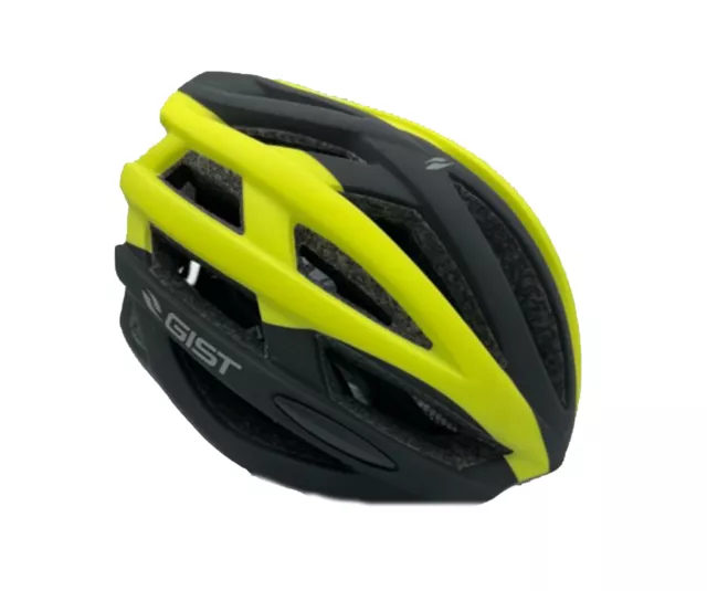 Casco Gist Planet Plus Nero Lime Per Bici Bike Adulto Unisex