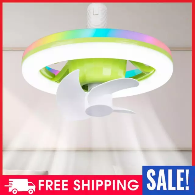 Cooling Fans Lamp Ceiling Fan with RGB LED Light 3 Modes for Bedroom Living Room