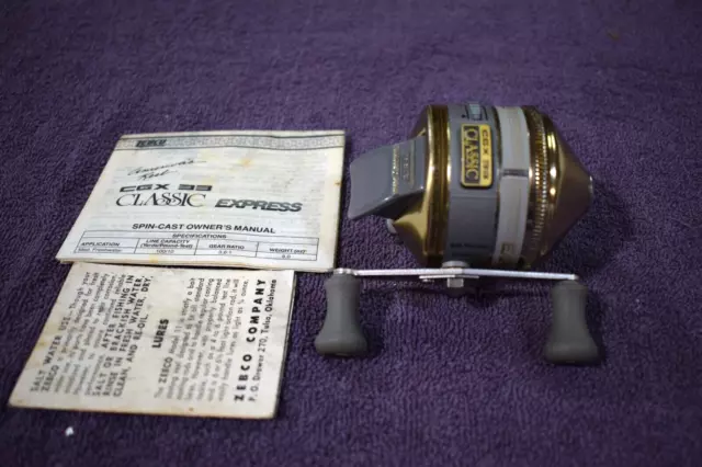 VINTAGE ZEBCO GOLD Spincasting Fishing Reel Cgx-33 Classic Made In Usa P-5  $64.99 - PicClick