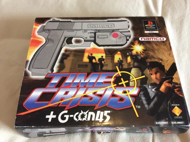 Namco Sony PlayStation 1 Time Crisis G-con 45 gun and game original box