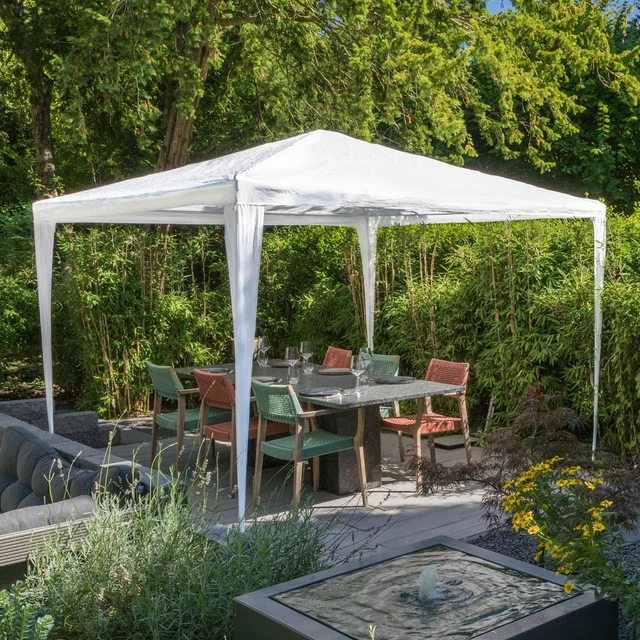 Pavillon Gartenzelt Partyzelt Gartenpavillon 3x3m ohne Seitenwände in weiß