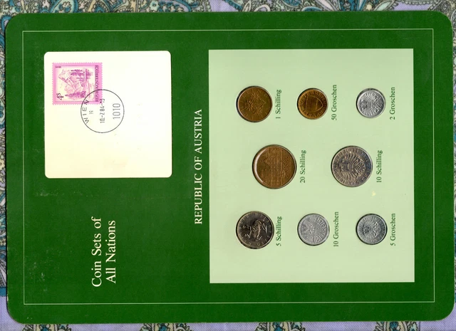 Coin Sets of All Nations Austria UNC All 1984 but 2 Groschen 1983