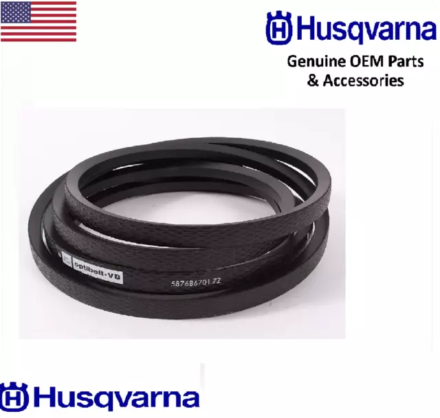 GENUINE OEM HUSQVARNA 54" Mower Deck Belt 587686701 & CRAFTSMAN 196103
