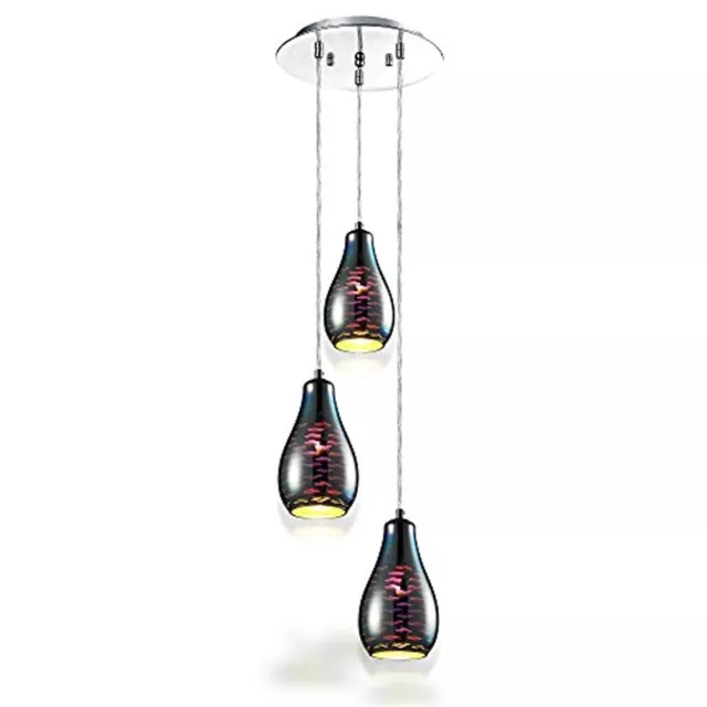 Pendant Light / Triple Hanging Lamp Ceiling Light Fixture, Glass (SLLMP37)