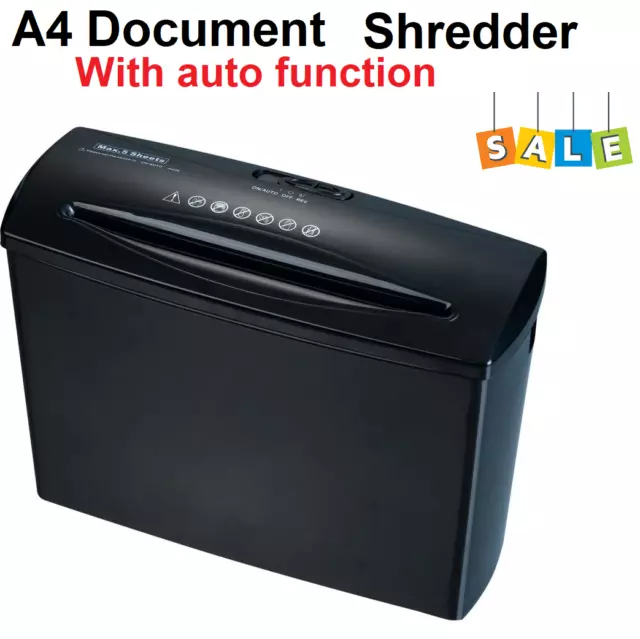 10L Paper Document Shredder A4 5 Sheet Shredding Home Office Electric Shredder