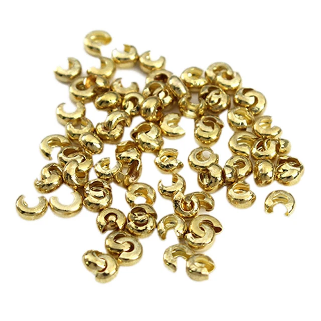 Espaciador Charm Perlas Crimp Tubo Cubiertas Metal Crimp Perlas Engarce Fin Perlas