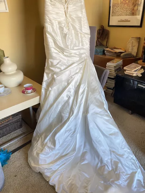 WOMEN’S SATIN WHITE Wedding Dress Sz 16 $300.00 - PicClick