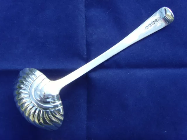 Georgian Sterling Silver Old English Pattern Shell Bowled Sauce Ladle 1829 2