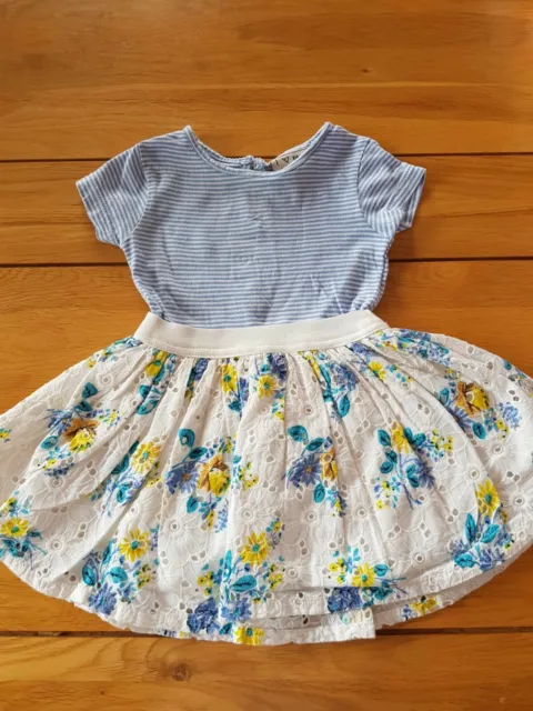 Baby Girls 6-9 Month Floral Striped Summer Dress by Next